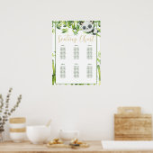 Panda Baby shower Birthday Party Seating Chart Poster (Keuken)