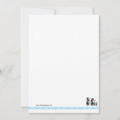 Panda-Baby shower - Blauw Kaart (Achterkant)