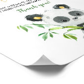 Panda Baby shower Diaper Raffle Sign for Tickets Poster (Hoek)