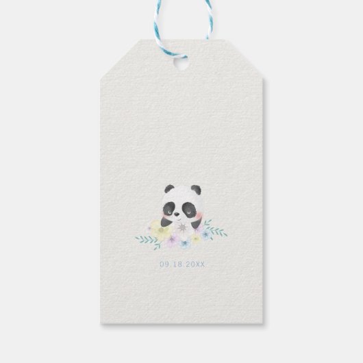 Panda Baby shower Gift Labels Cadeaulabel (Achterkant)