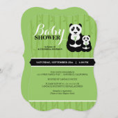 Panda Baby shower Green Kaart (Voorkant / Achterkant)