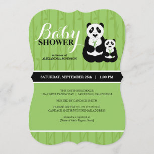 Panda Baby shower Green Kaart