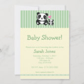 Panda-Baby shower - Groen en Cream Kaart (Voorkant)