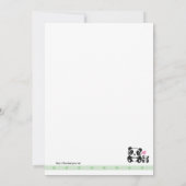 Panda-Baby shower - Groen en Cream Kaart (Achterkant)