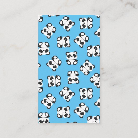 Panda Baby shower Guessing spel Informatiekaartje (Achterkant)