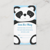 Panda Baby shower Guessing spel Informatiekaartje (Voorkant)