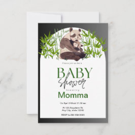 Panda Baby shower Invitation Kaart