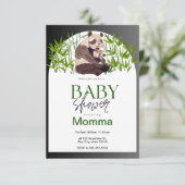 Panda Baby shower Invitation Kaart (Staand voorkant)