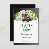 Panda Baby shower Invitation Kaart (Voorkant / Achterkant)