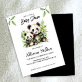 Panda Baby shower Invitation Kaart