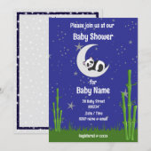 Panda Baby Shower Invitation Kaart (Voorkant / Achterkant)
