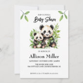 Panda Baby shower Invitation Kaart (Voorkant)