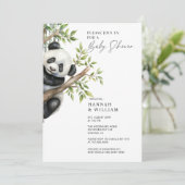 Panda Baby shower Kaart (Staand voorkant)