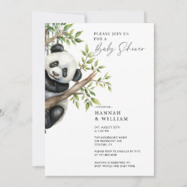 Panda Baby shower Kaart