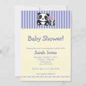 Panda-Baby shower - Paars & Cream Kaart (Voorkant)