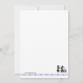 Panda-Baby shower - Paars & Cream Kaart (Achterkant)