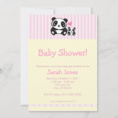 Panda-Baby shower - Roze en crème Kaart (Voorkant)