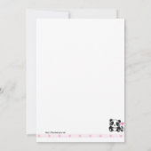 Panda-Baby shower - Roze en crème Kaart (Achterkant)