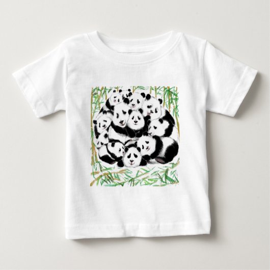 Panda Baby T-shirt Happy Panda's (Voorkant)