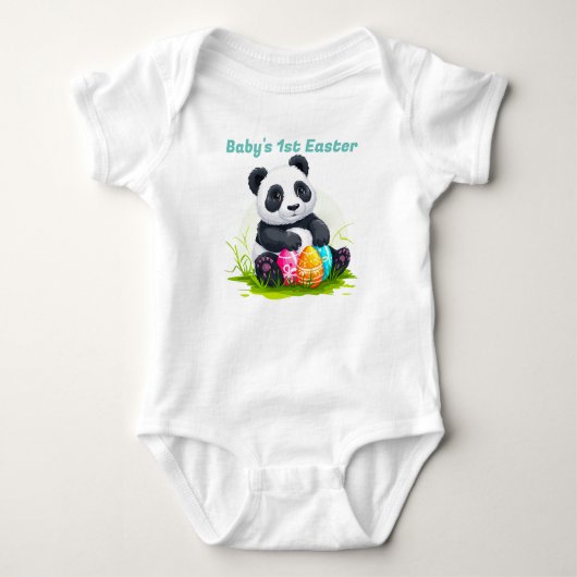 Panda Baby's eerste Pasen Romper (Voorkant)