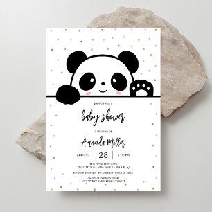 Panda babyshower uitnodiging
