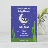 Panda babyshower uitnodiging (Staand voorkant)