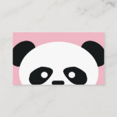 Panda Babysitter Childcare Pink Babysitter Animal Visitekaartje (Achterkant)