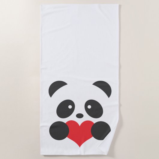 Panda-badhanddoek Strandlaken (Voorkant)
