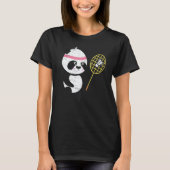 Panda Badminton Shuttlecock Smash Athlete Player C T-shirt (Voorkant)