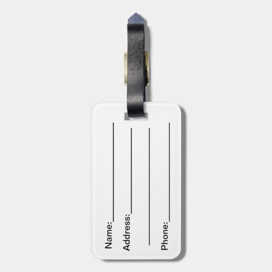 Panda Bagage Tage Bagagelabel (Achterkant verticaal)