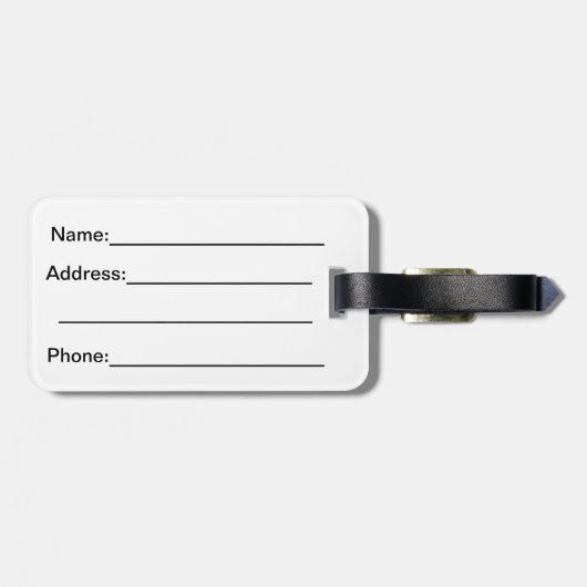 Panda Bagage Tage Bagagelabel (Achterkant horizontaal)