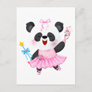 Panda Ballerina Dierenvrienden Girl Briefkaart
