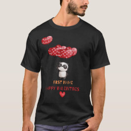 Panda Balloons Hea- Happy Valentijns-Personalized T-shirt