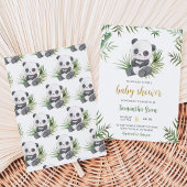 Panda Bamboe Baby Shower Kaart