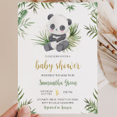 Panda Bamboe Baby Shower Kaart
