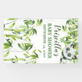 Panda Bamboe Groen Baby shower Banner (Horizontaal)