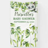 Panda Bamboe Groen Baby shower Banner (Verticaal)