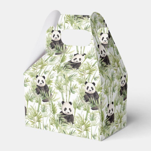 Panda bamboe gunst box bedankdoosjes (Achterkant)