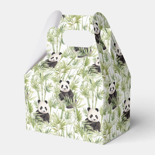 Panda bamboe gunst box bedankdoosjes (Voorkant Zijde)
