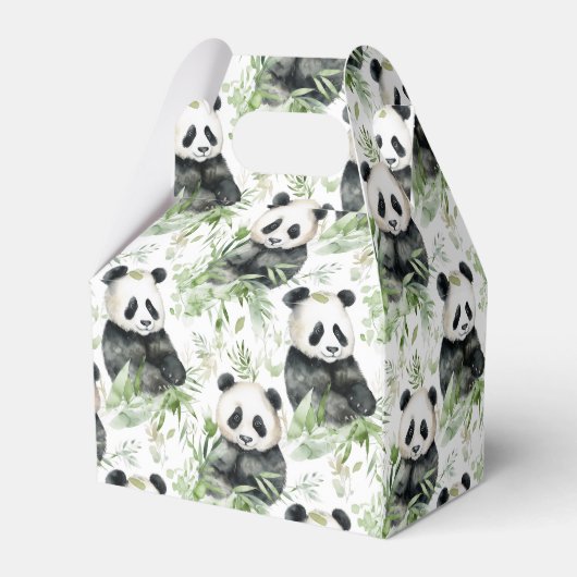 Panda bamboe gunst box bedankdoosjes (Achterkant)