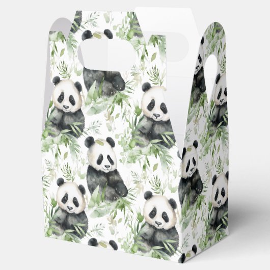 Panda bamboe gunst box bedankdoosjes (Geopend)