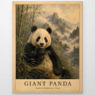 Panda Bamboe Hooglanden China OUD Briefkaart