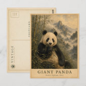Panda Bamboe Hooglanden China OUD Briefkaart (Voorkant / Achterkant)
