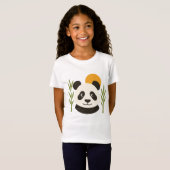Panda Bamboe Kinder T-Shirt (Voorkant volledig)