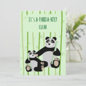 Panda Bamboe Moederdag Feestdagenkaart (Staand voorkant)