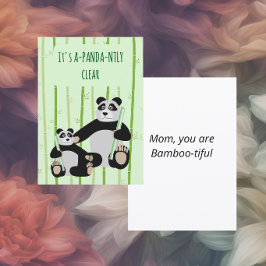 Panda Bamboe Moederdag Feestdagenkaart