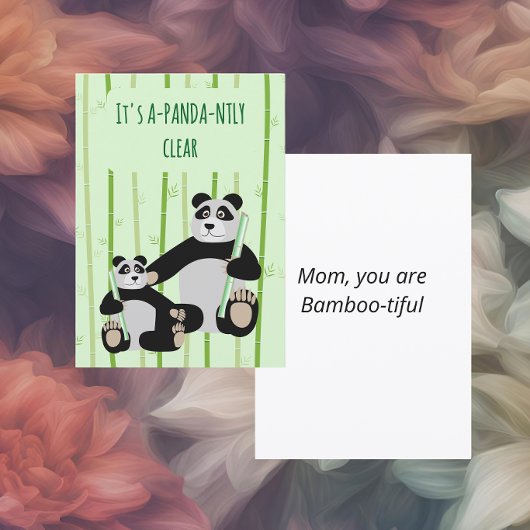 Panda Bamboe Moederdag Feestdagenkaart