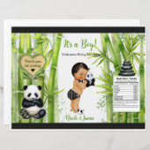 Panda Bamboe Thema Baby Boy Chip Bag (Voorkant / Achterkant)