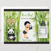 Panda Bamboe Thema Baby Boy Chip Bag (Voorkant / Achterkant)
