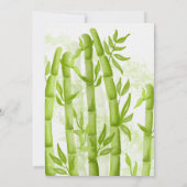 Panda Bamboe Thema Baby Boy Zwart Wit Groen Kaart (Achterkant)